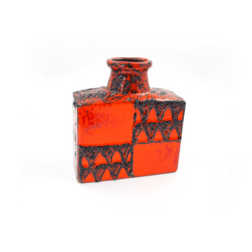 Mid-Century Lava Vase Rot