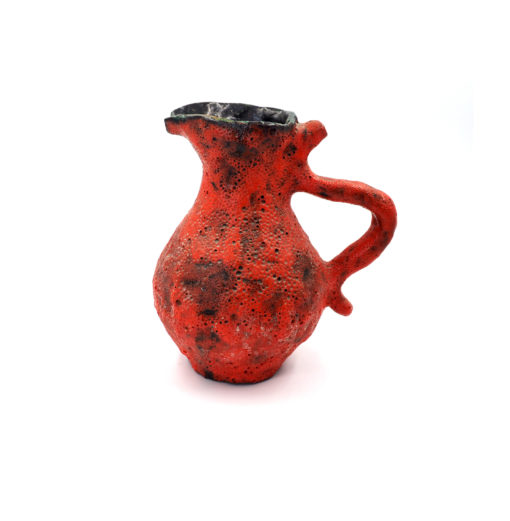 Roter Krug mit Lavadekor 60er