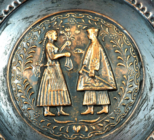 Bauernteller Kupfer Wandteller – Bild 2