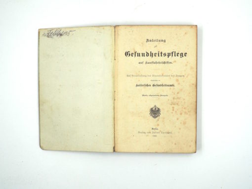 Anleitung zur Gesundheitspflege auf Kauffahrteischiffen  1906 – Bild 2