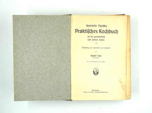 Rudolf Zäch  Henriette Davidis Praktisches Kochbuch für die gewöhnliche und feinere Küche – Bild 3