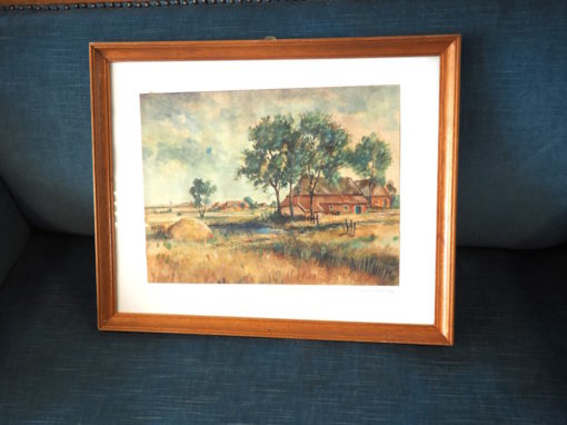 Meinhard Uttecht Ostfriesische Landschaft Aquarell