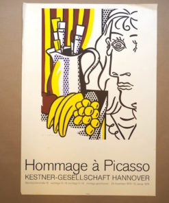 Roy Lichtenstein Signatur 1973 auf Ausstelungsplakat Picasso Kestner Gesellschaft