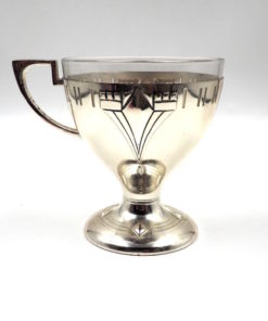 WMF Pokal versilobert mit Glaseinsatz